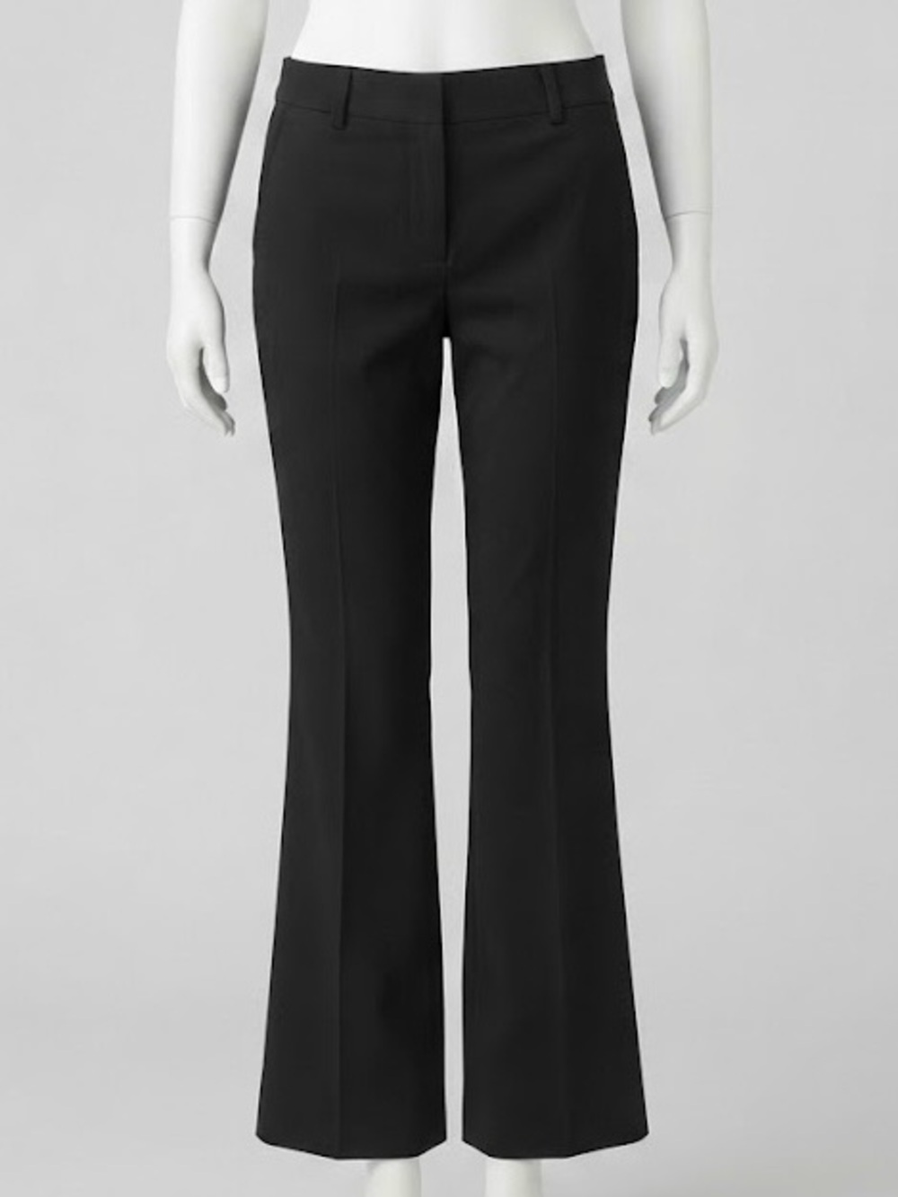 Cotton Black Bootcut Straight Leg Dress Pants